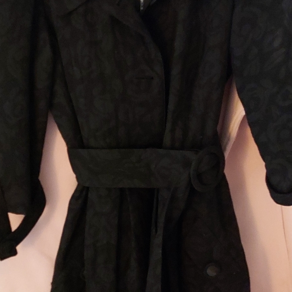 Black Brocade Coat - Picture 7 of 9